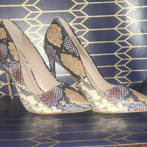 Steve Madden Multicolor Snakeskin Heels